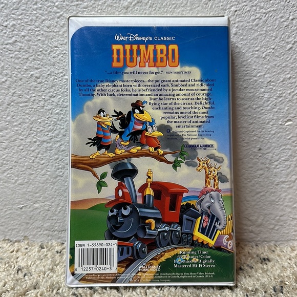 Walt Disney’s Classic Dumbo VHS Tape. - Picture 3 of 7
